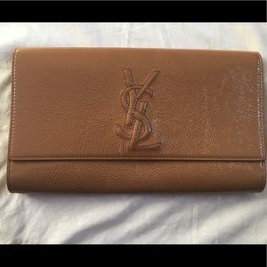 YSL Crackled Calfskin Clutch